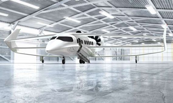La empresa británica Faradair describe su proyecto de avión híbrido como una "furgoneta volante". Crédito: Faradair